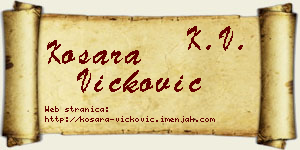 Kosara Vicković vizit kartica